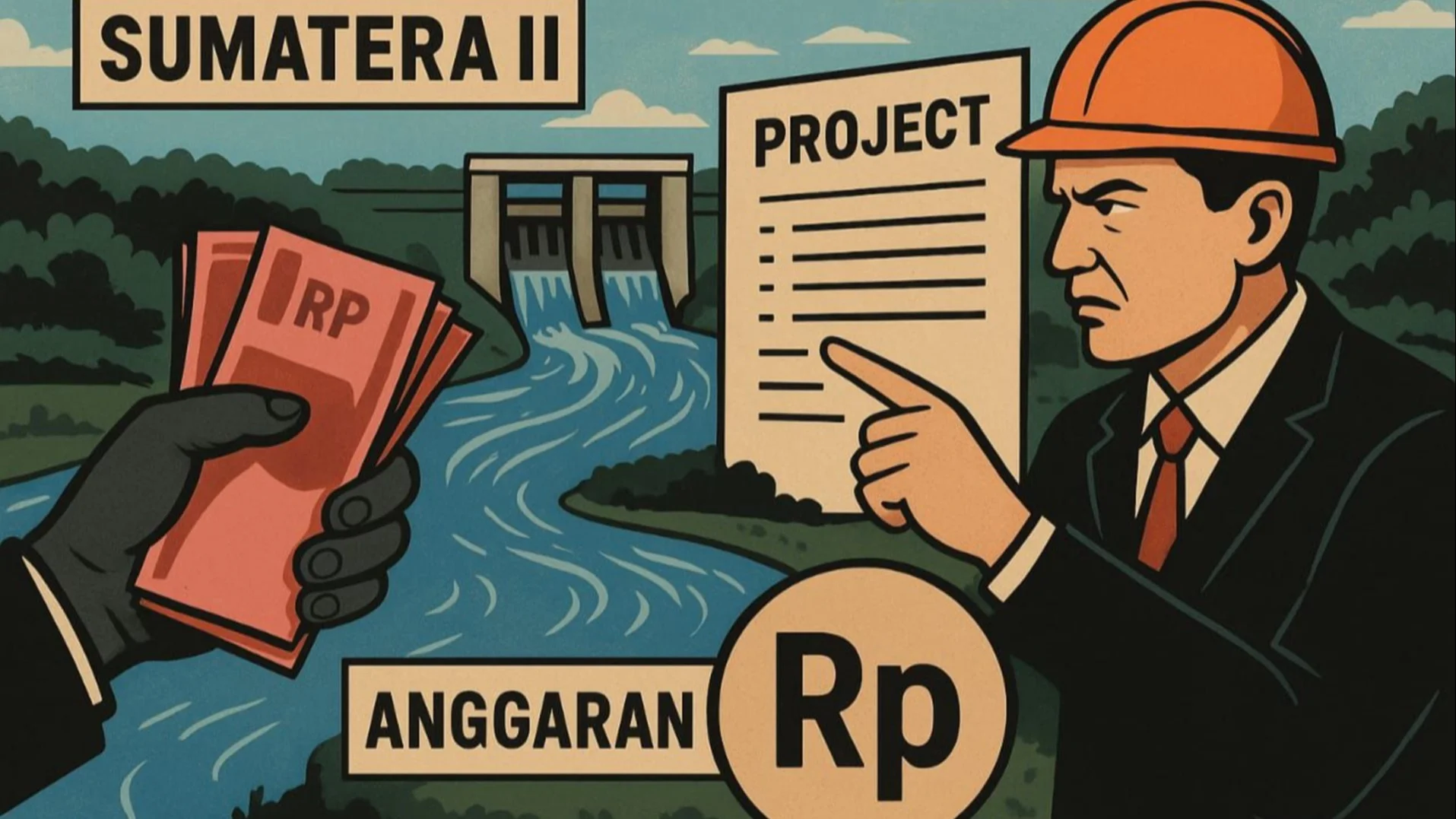 Jejak Kolusi dalam Proyek BWS Sumatera II : Dari Sungai ke Saku Keluarga Pejabat