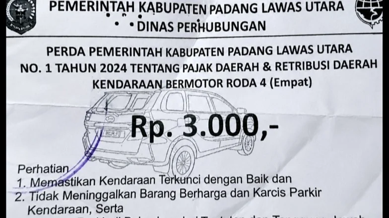 Tarif Parkir Diduga Melebihi Perda, Masyarakat Desak Evaluasi & di proses Hukum Kinerja Kadis Perhubungan Kabupaten Padang Lawas Utara